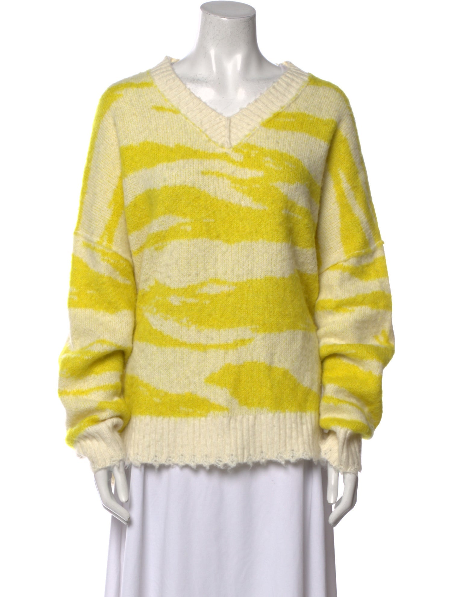 AllSaints Striped V-Neck Sweater