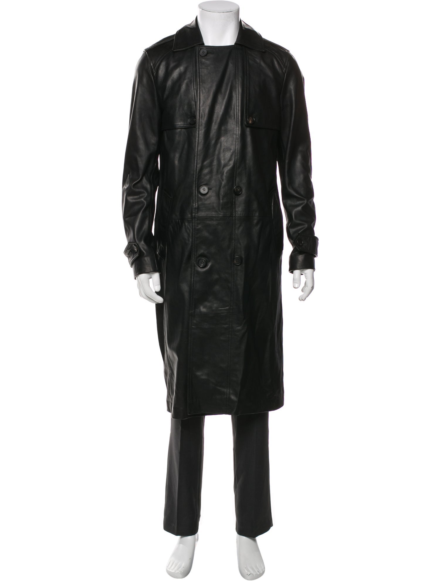 AllSaints Leather Trench Coat
