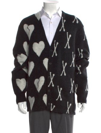 AllSaints Printed V-Neck Cardigan