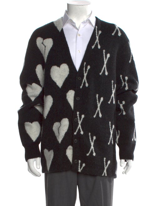 AllSaints Printed V-Neck Cardigan