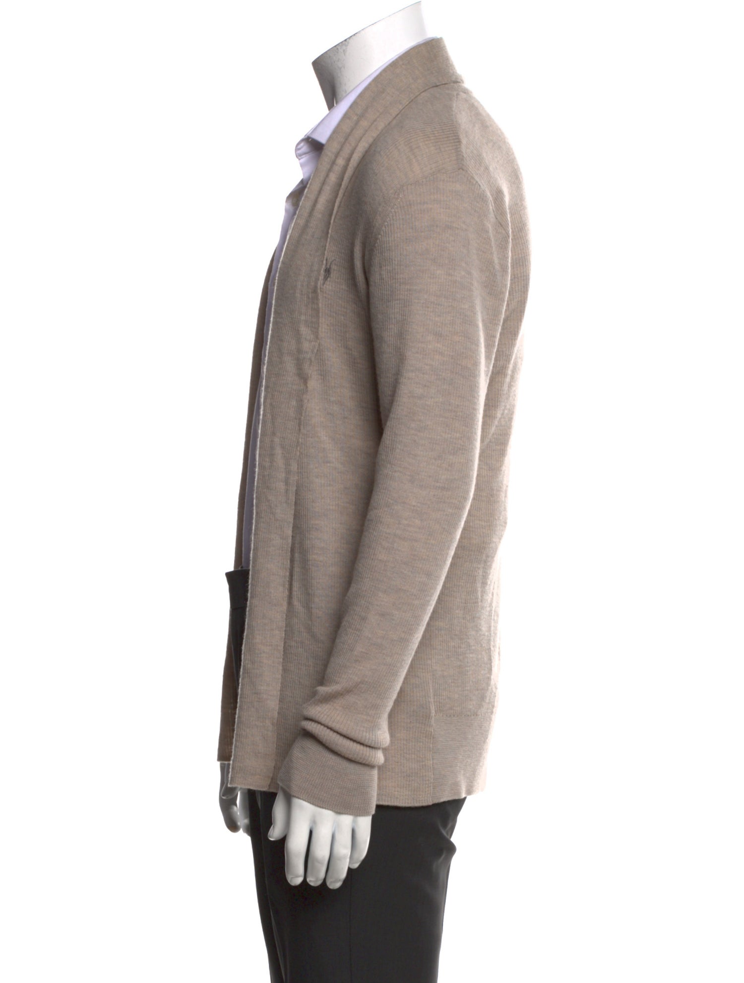 AllSaints Merino Wool Open Front Cardigan