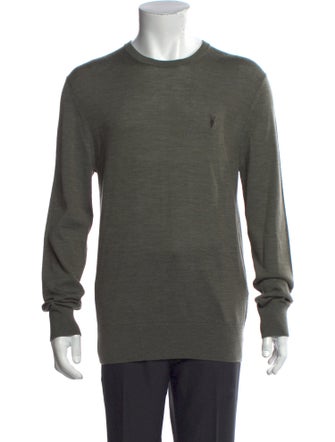 AllSaints Merino Wool Crew Neck Henley
