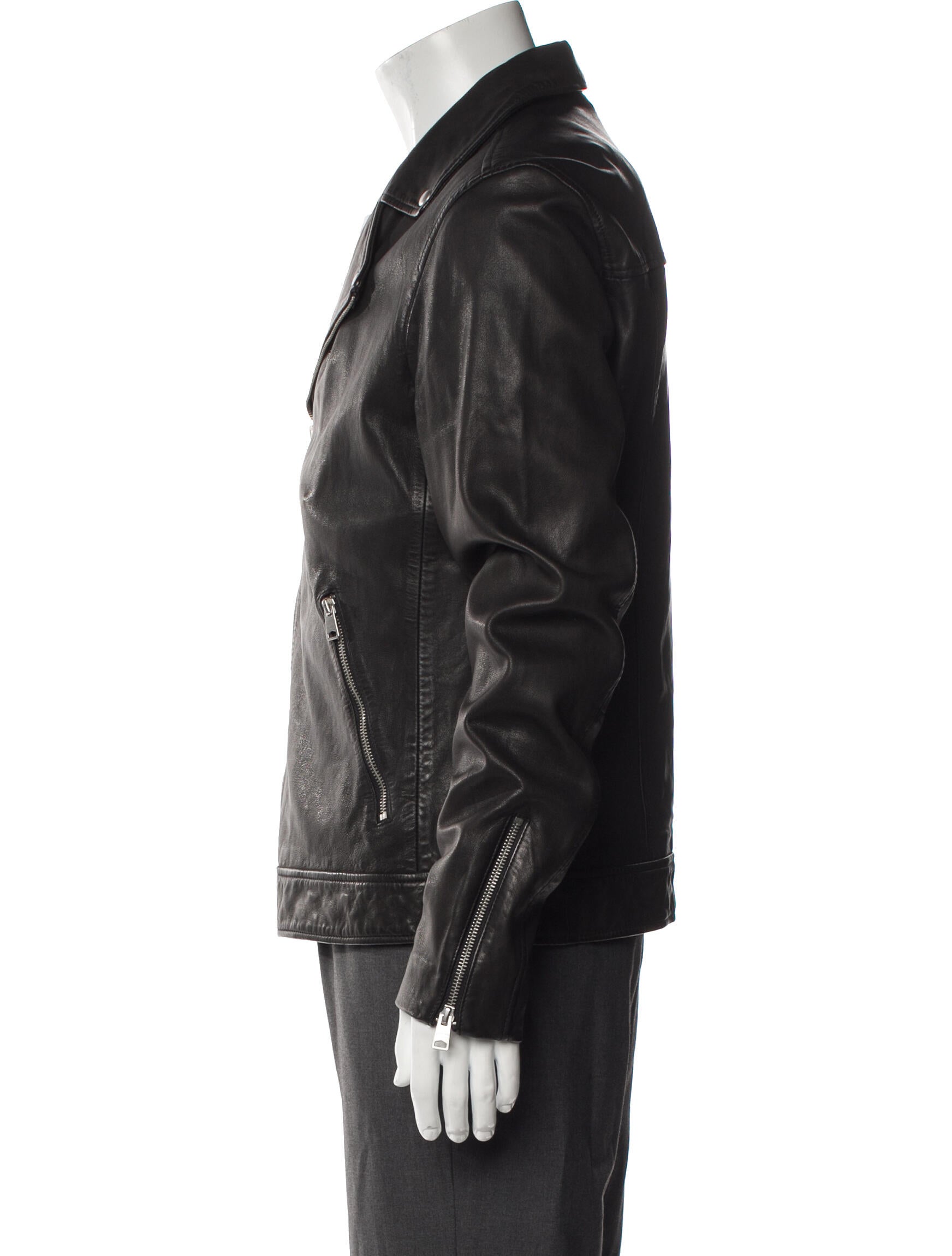 AllSaints Lamb Leather Moto Jacket