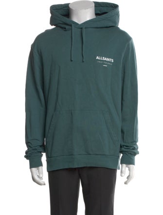 AllSaints Graphic Print Crew Neck Hoodie
