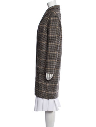 AllSaints Wool Plaid Print Coat