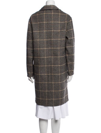 AllSaints Wool Plaid Print Coat