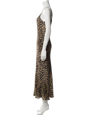 AllSaints Animal Print Long Dress