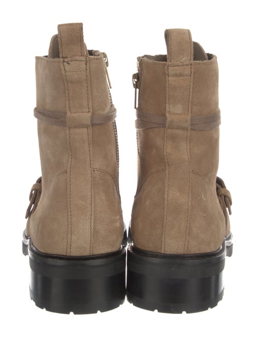 AllSaints Suede Colorblock Pattern Combat Boots