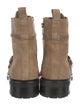 AllSaints Suede Colorblock Pattern Combat Boots