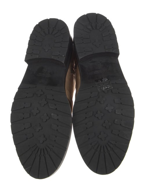 AllSaints Suede Colorblock Pattern Combat Boots