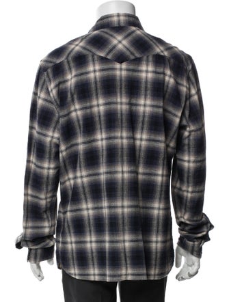 AllSaints Plaid Print Long Sleeve Shirt