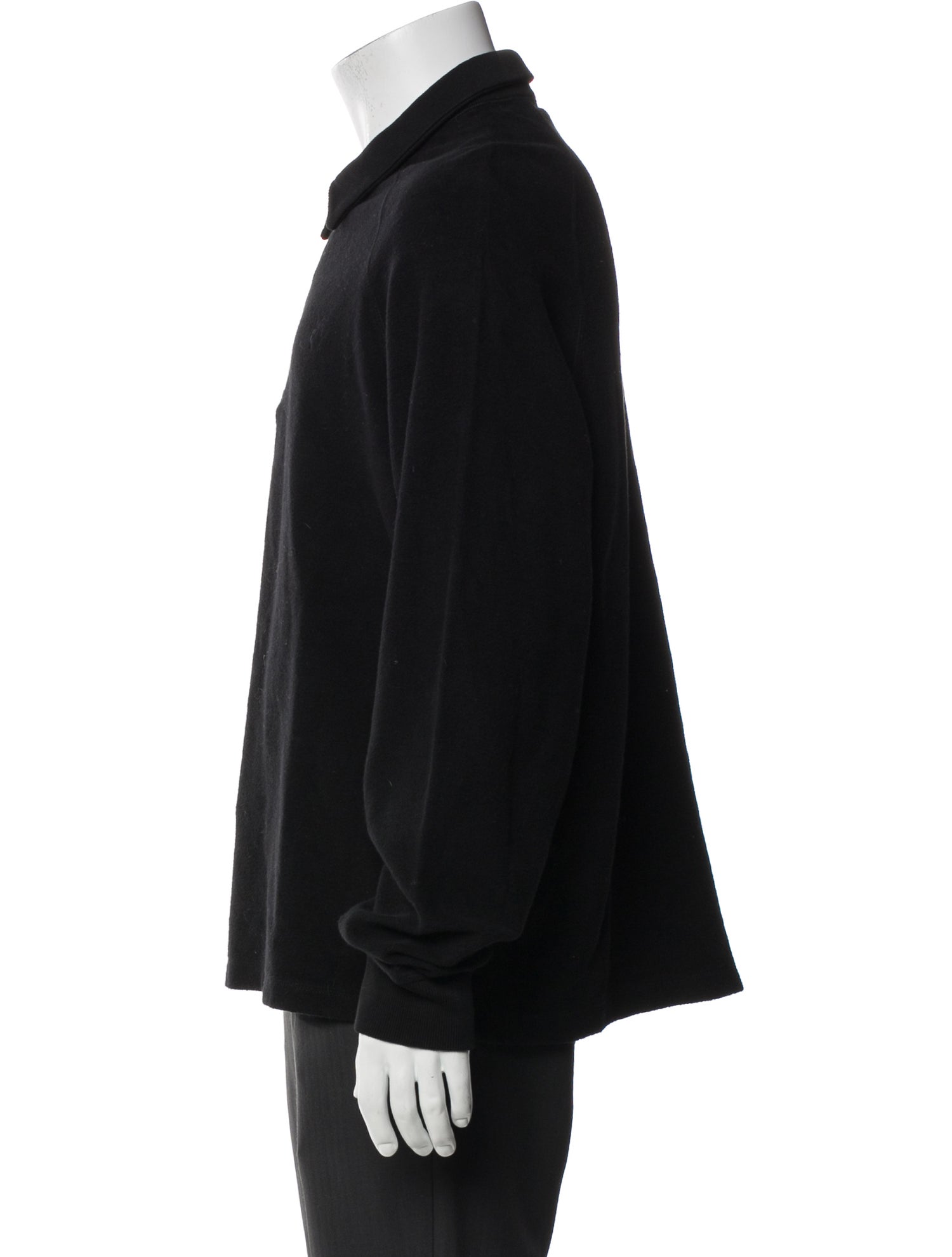 AllSaints Mock Neck Long Sleeve Polo Sweater