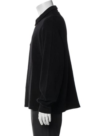 AllSaints Mock Neck Long Sleeve Polo Sweater
