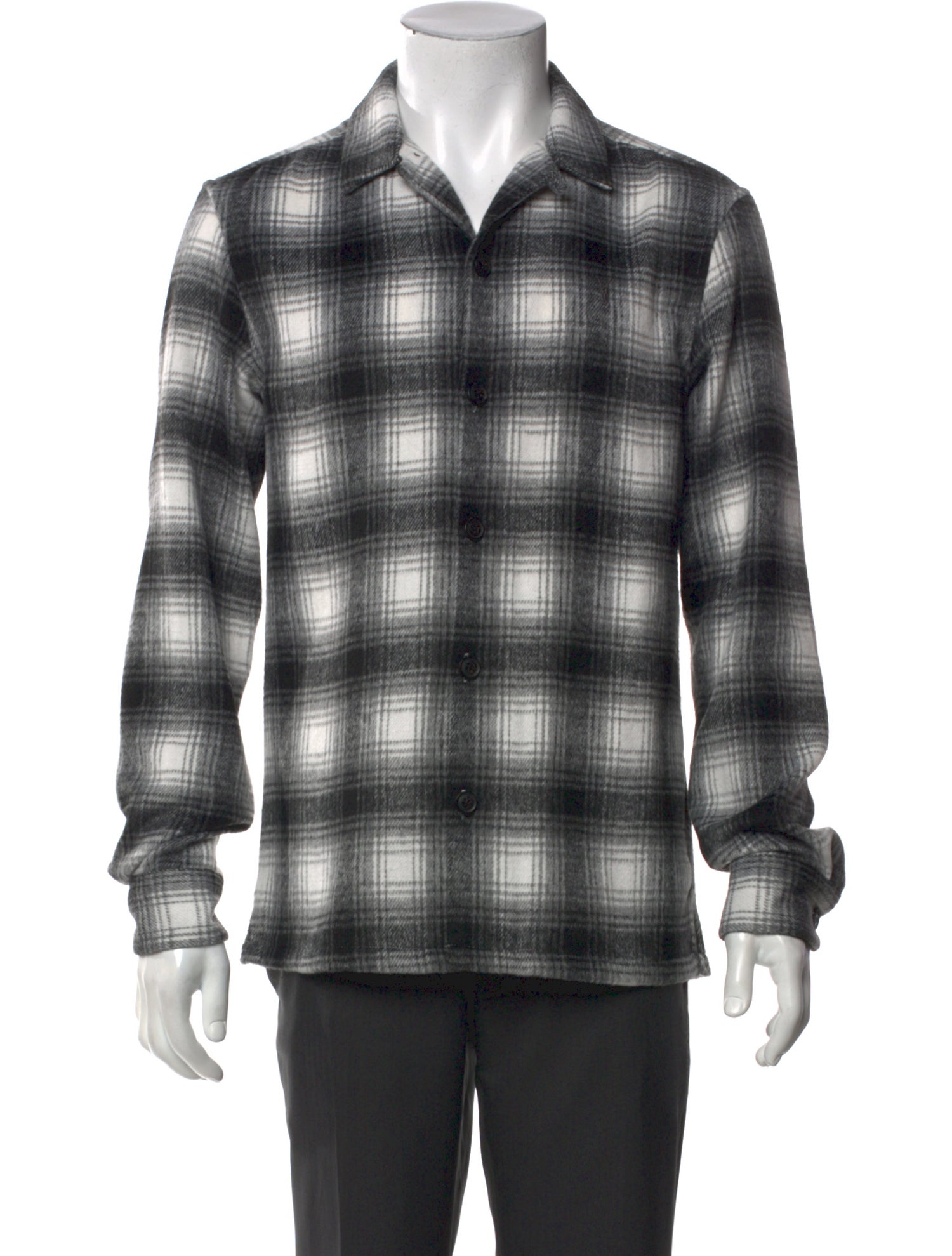 AllSaints Plaid Print Long Sleeve Shirt w/ Tags