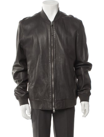 AllSaints Lamb Leather Bomber Jacket