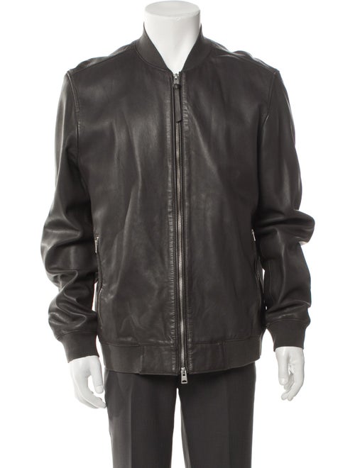AllSaints Lamb Leather Bomber Jacket