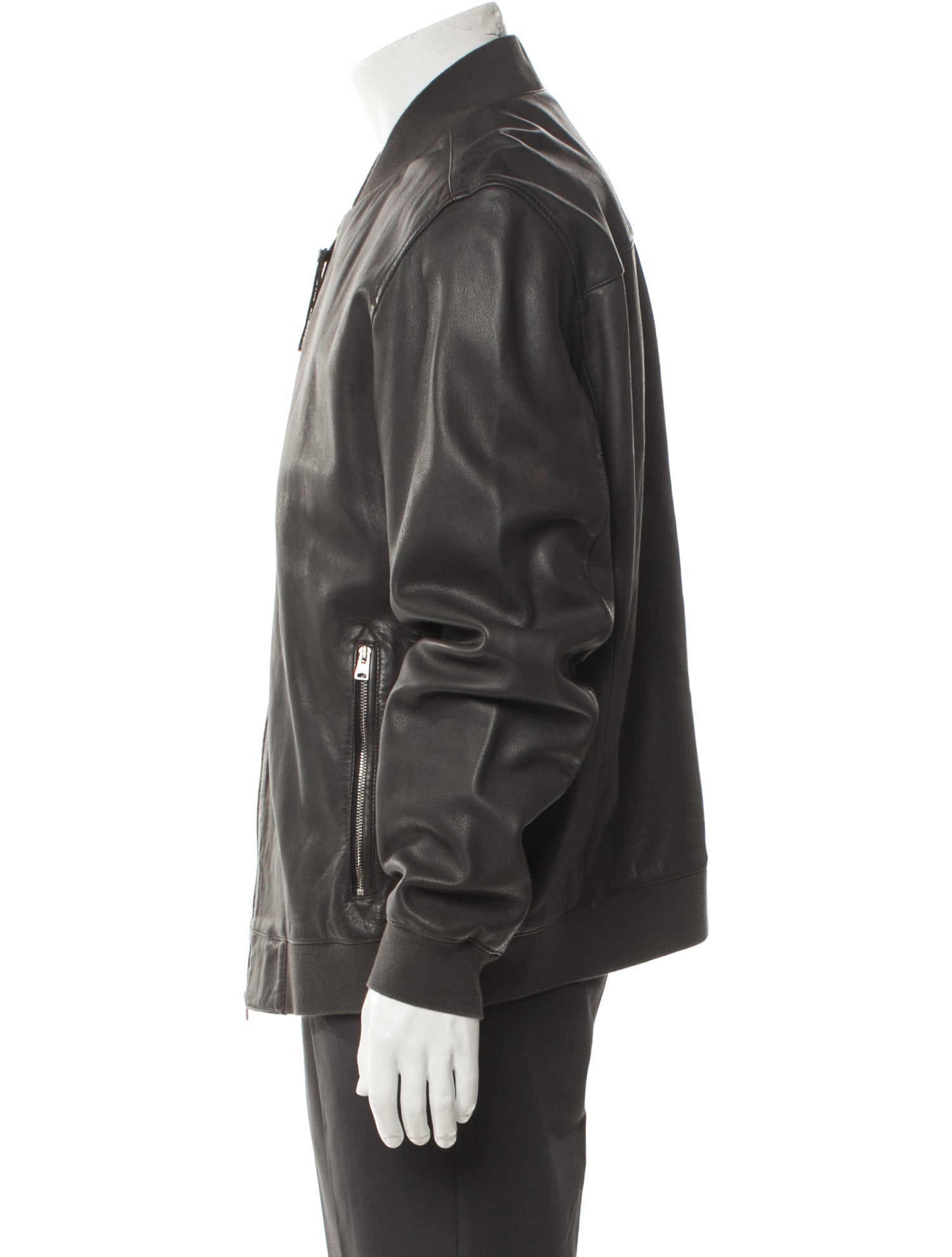 AllSaints Lamb Leather Bomber Jacket