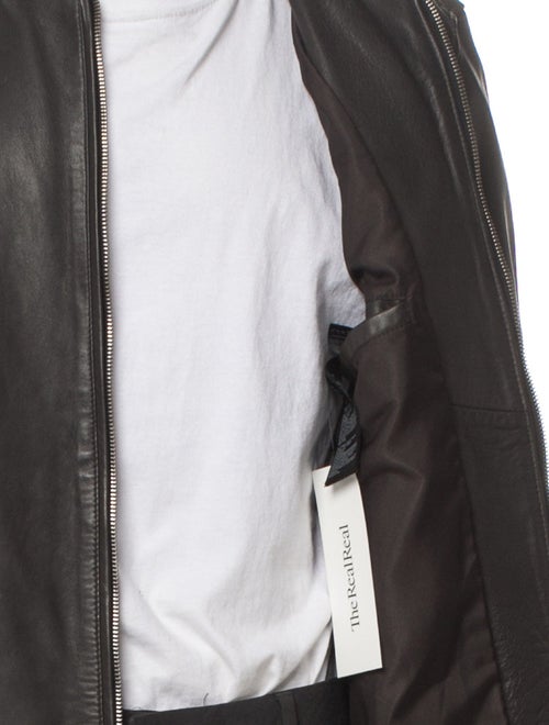 AllSaints Lamb Leather Bomber Jacket