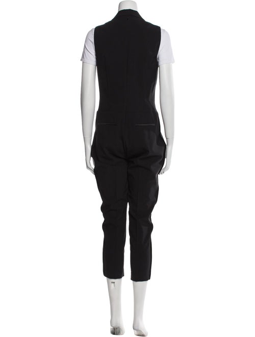 AllSaints Virgin Wool Plunge Neckline Jumpsuit