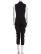 AllSaints Virgin Wool Plunge Neckline Jumpsuit