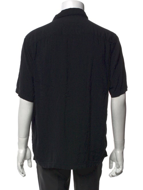 AllSaints Paisley Print V-Neck Polo Shirt