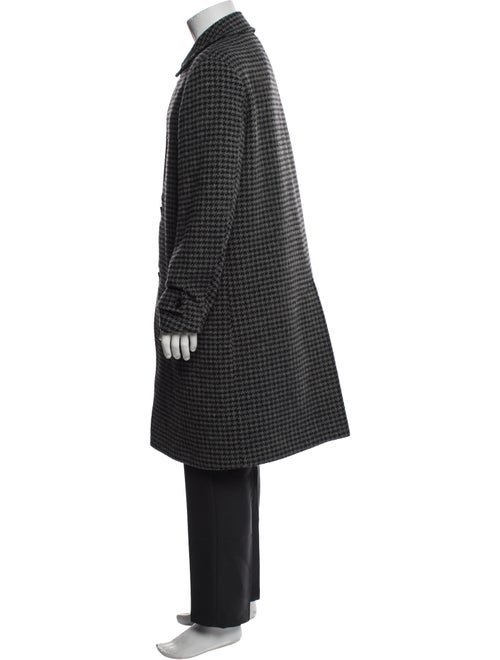 AllSaints Wool Houndstooth Print Overcoat