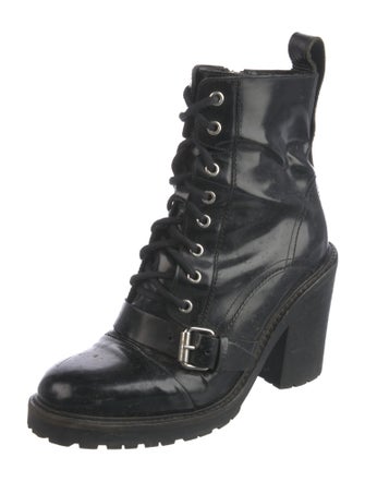 AllSaints Patent Leather Combat Boots