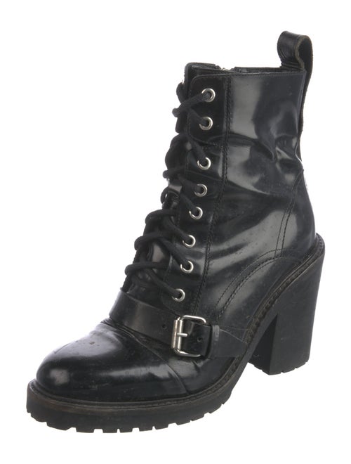AllSaints Patent Leather Combat Boots
