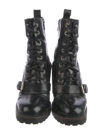 AllSaints Patent Leather Combat Boots