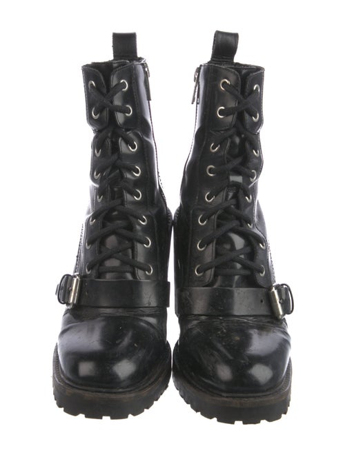 AllSaints Patent Leather Combat Boots
