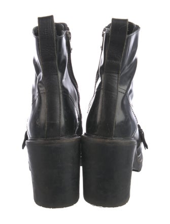 AllSaints Patent Leather Combat Boots