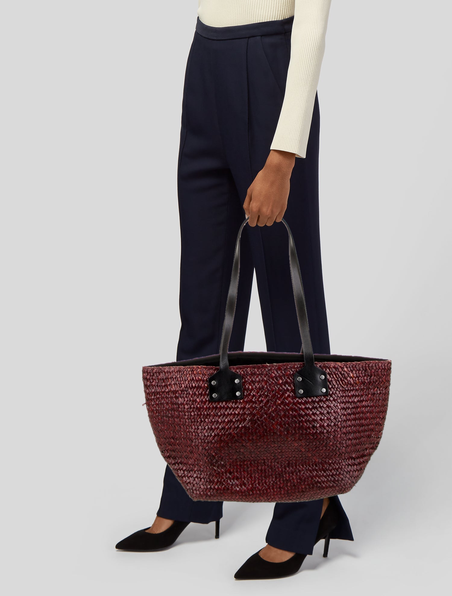 AllSaints Straw Tote