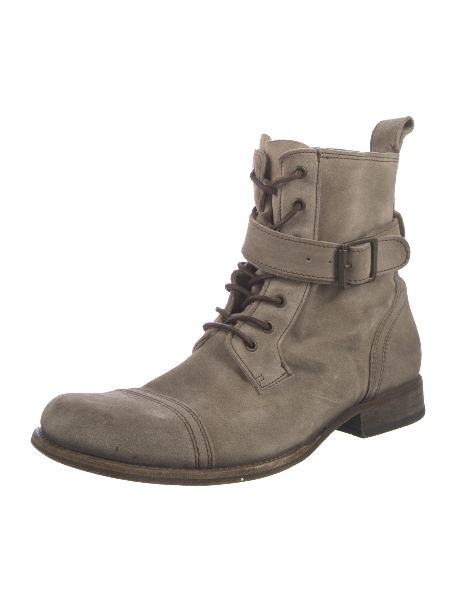 AllSaints Suede Distressed Accents Lace-Up Boots