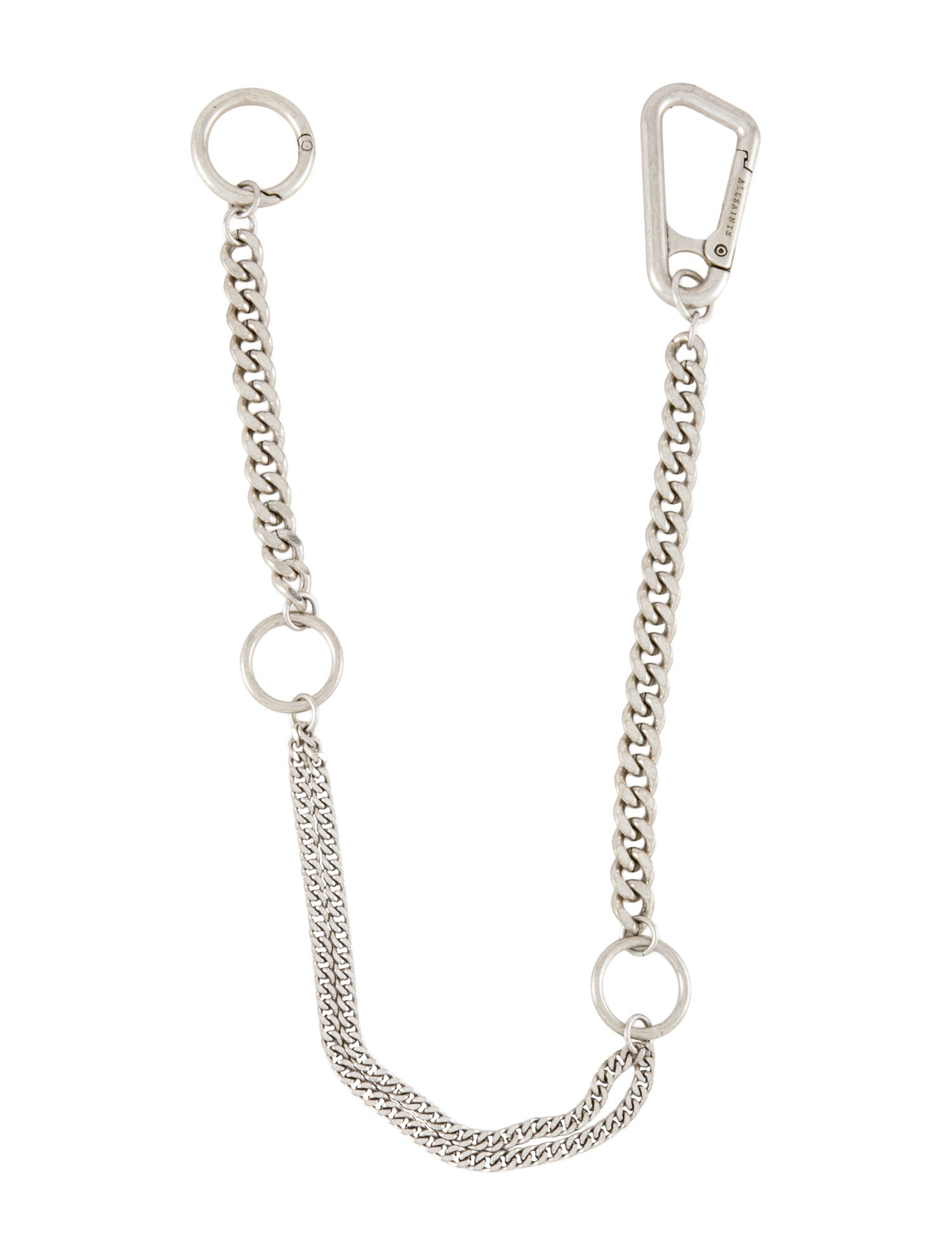 AllSaints Trueno Brass Circle Carabiner Belt Chain