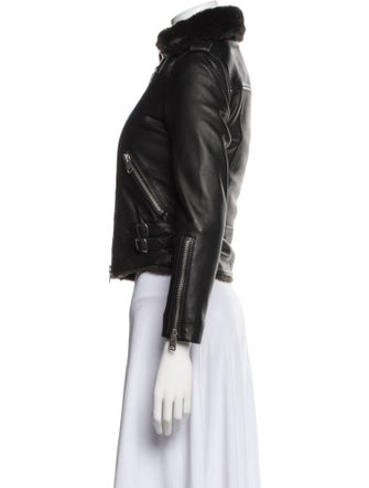 AllSaints Lamb Leather Biker Jacket