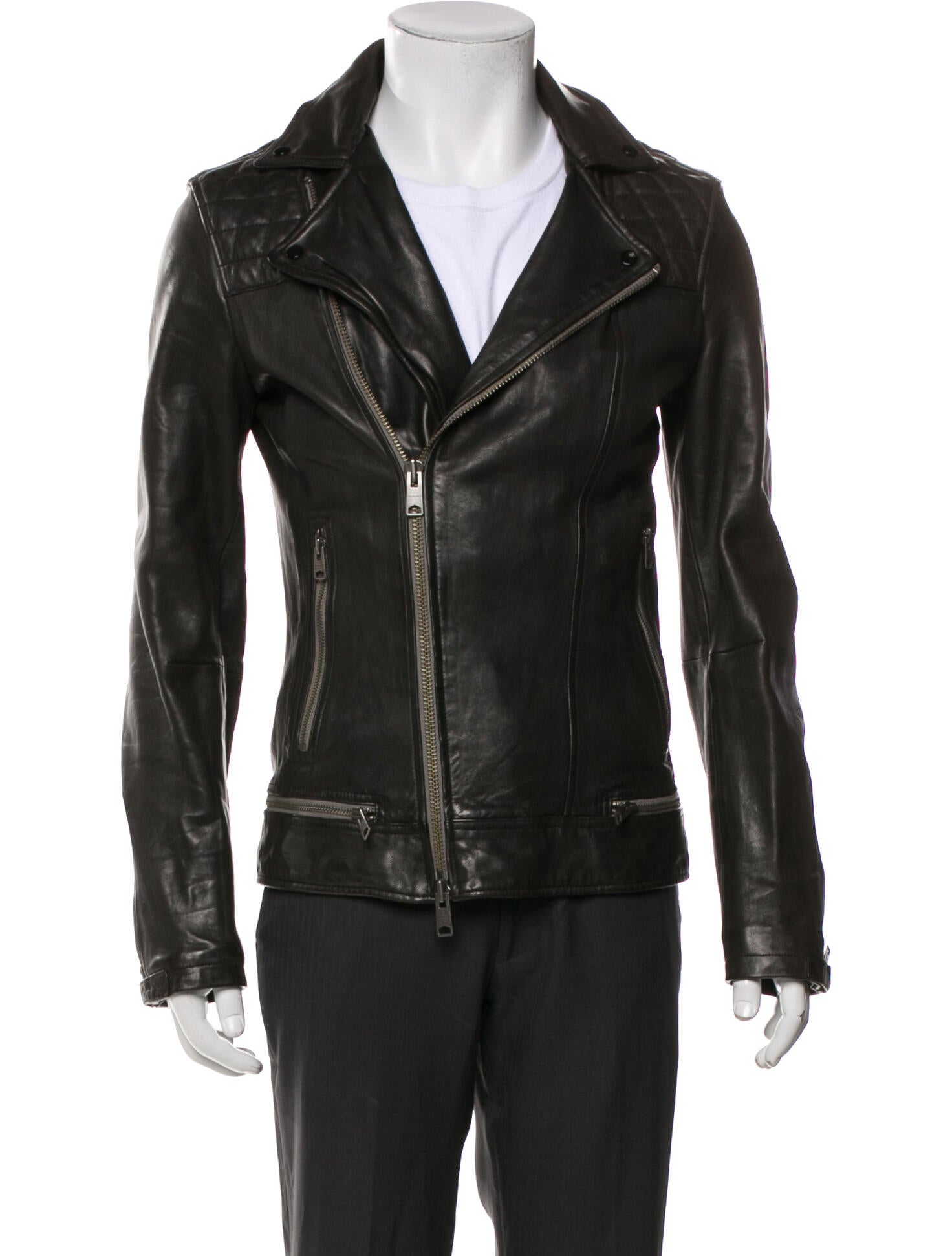 AllSaints Lamb Leather Moto Jacket