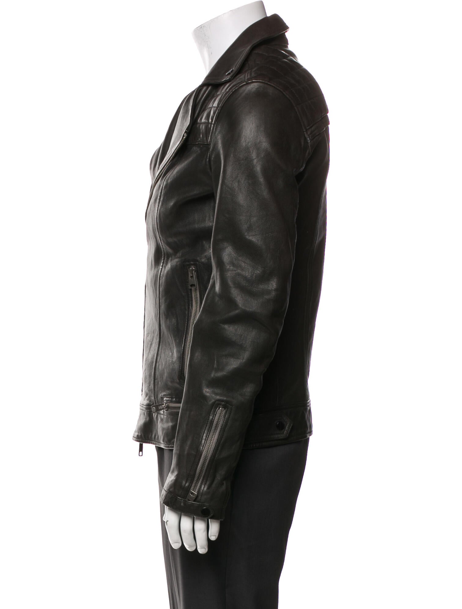 AllSaints Lamb Leather Moto Jacket