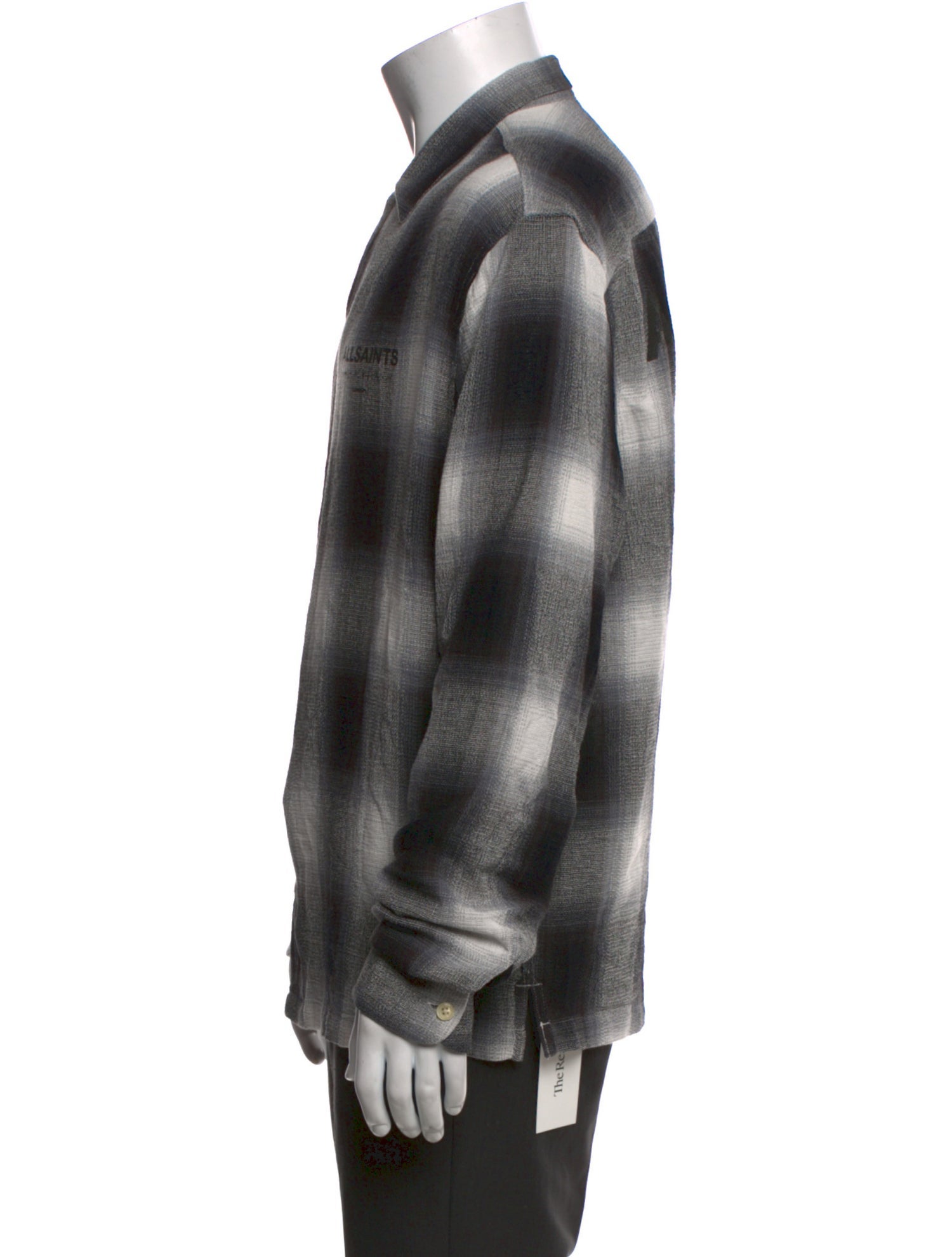 AllSaints Plaid Print Long Sleeve Shirt