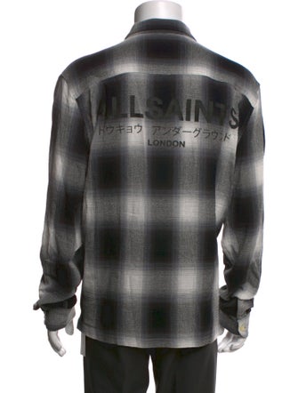 AllSaints Plaid Print Long Sleeve Shirt