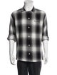 AllSaints Plaid Print Three-Quarter Sleeve Shirt