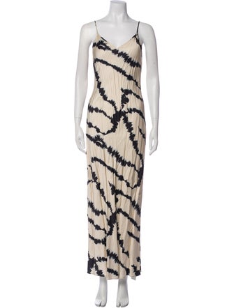 AllSaints Tie-Dye Print Long Dress