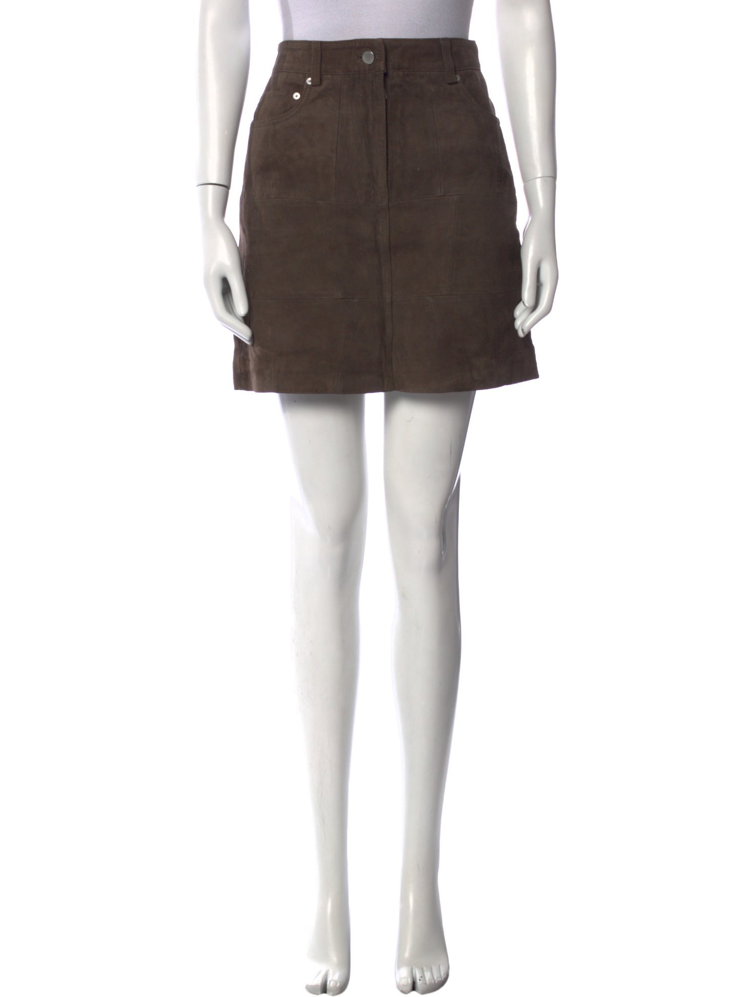 AllSaints Goat Leather Mini Skirt