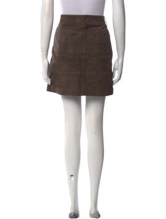 AllSaints Goat Leather Mini Skirt