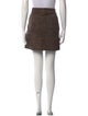 AllSaints Goat Leather Mini Skirt