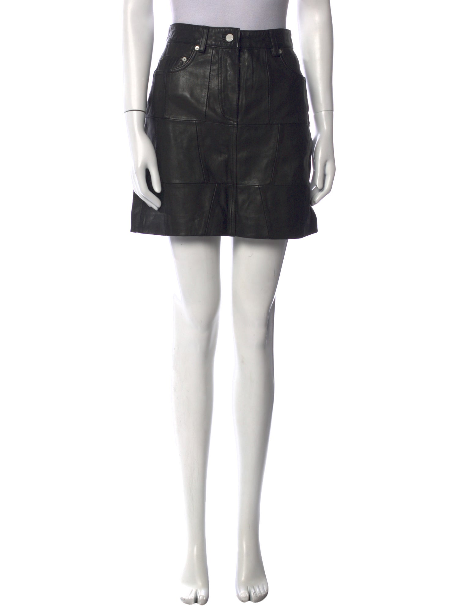 AllSaints Lamb Leather Mini Skirt