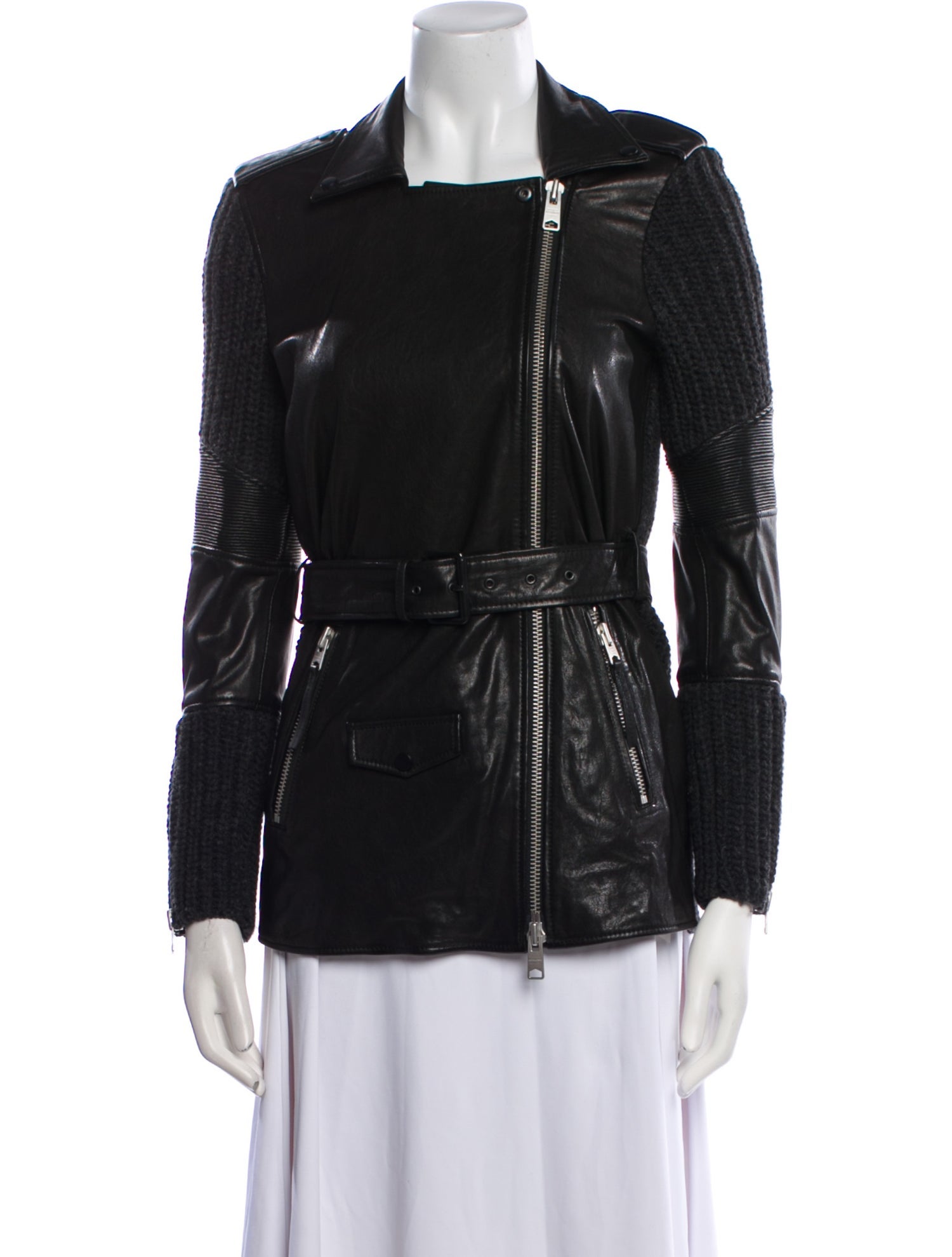 AllSaints Lamb Leather Biker Jacket