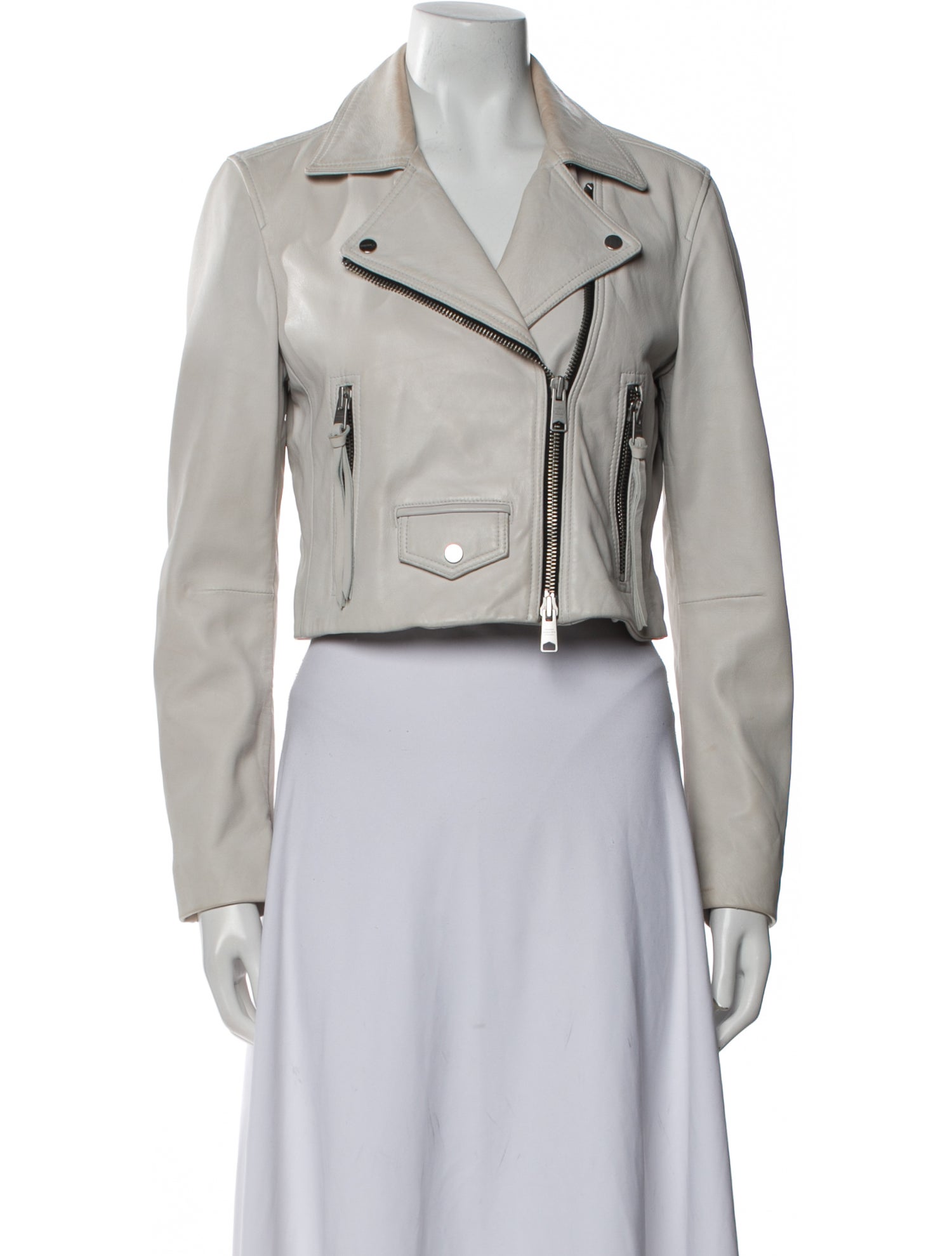 AllSaints Lamb Leather Biker Jacket