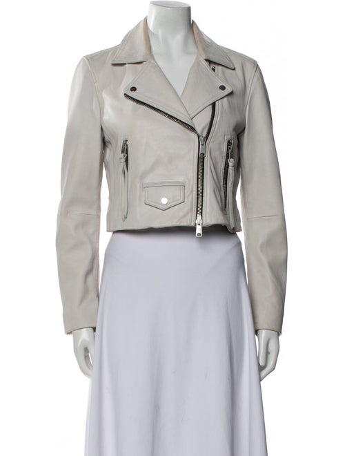 AllSaints Lamb Leather Biker Jacket