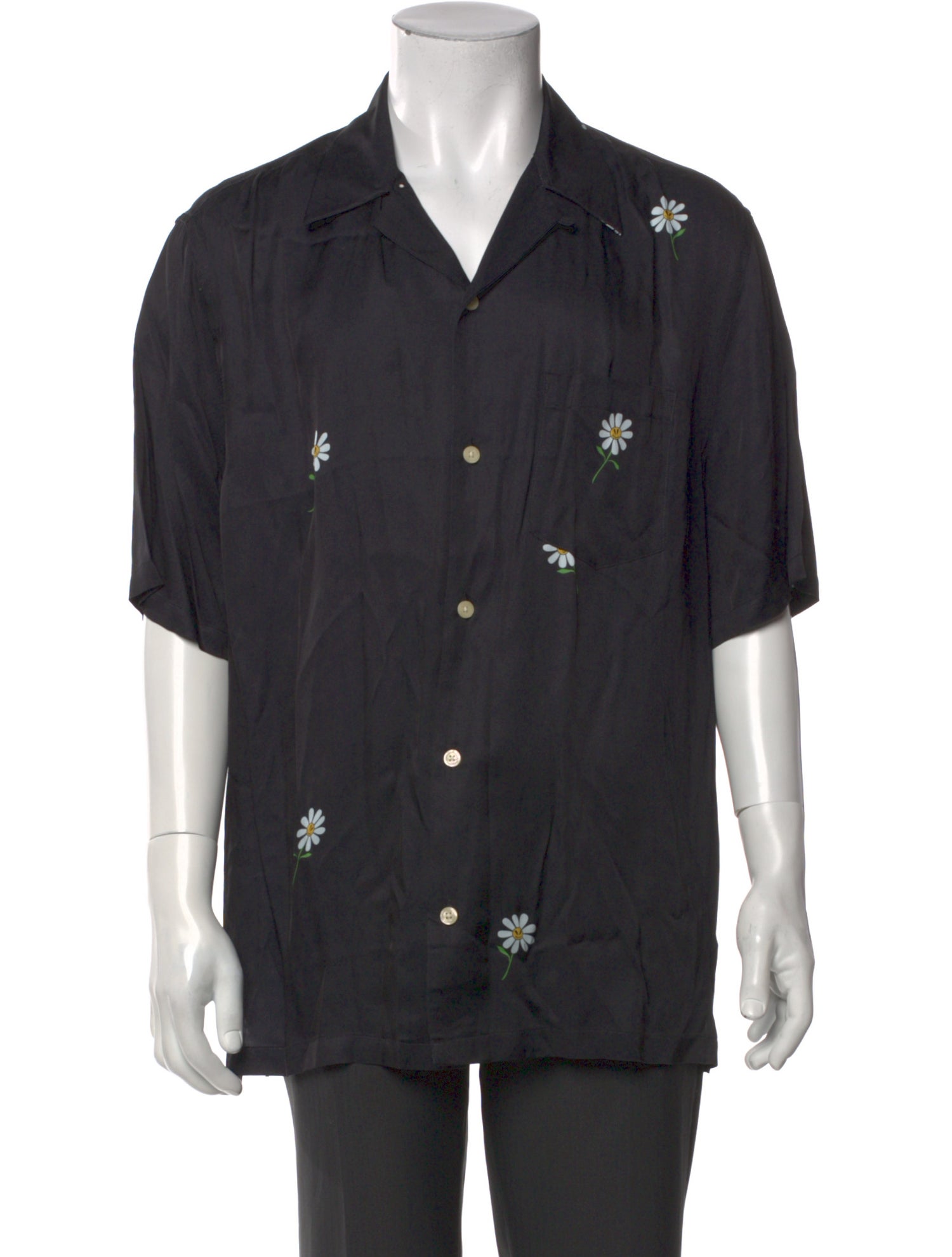 AllSaints Floral Print Short Sleeve Shirt