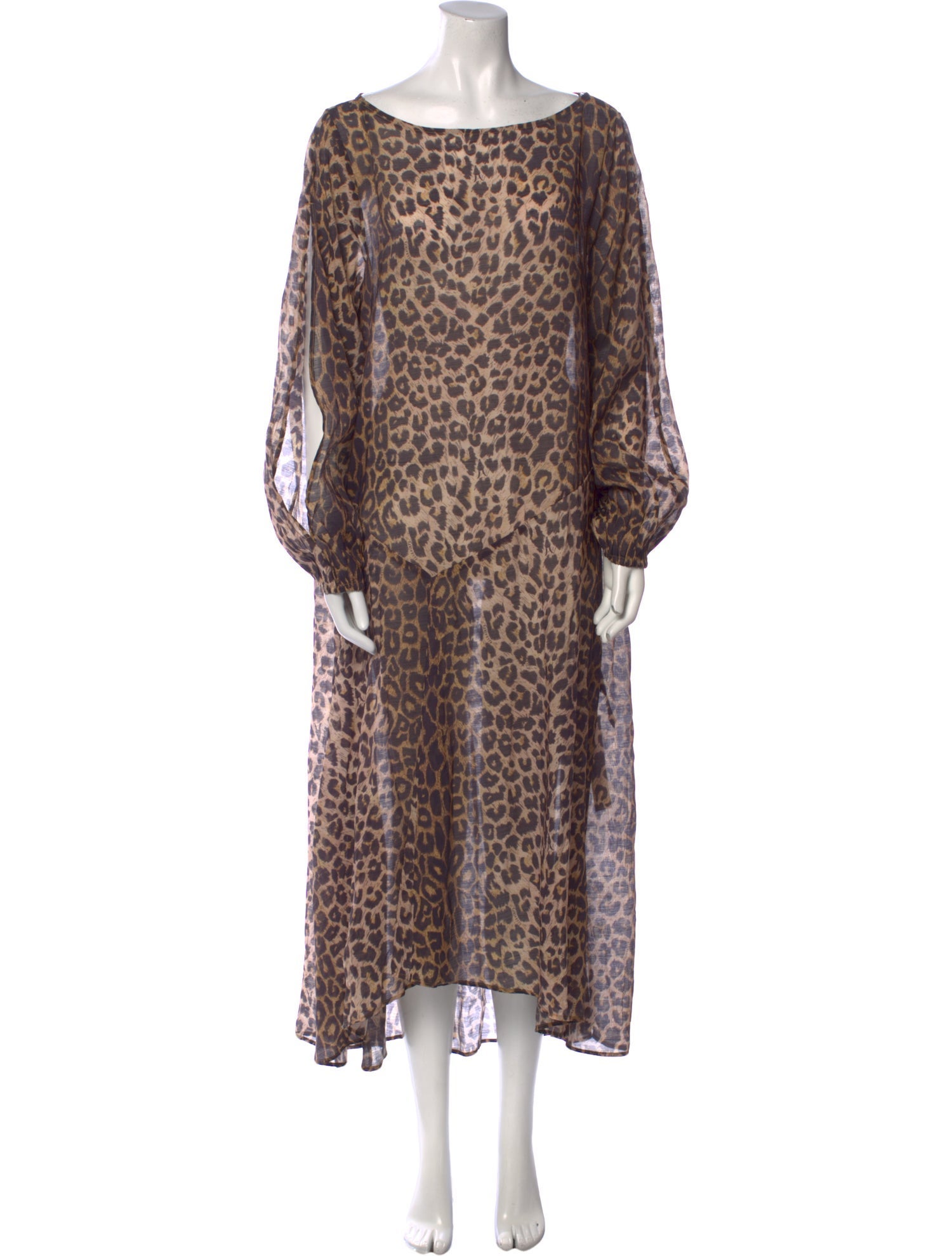 AllSaints Animal Print Long Dress